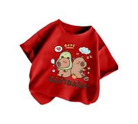 T-Shirt Fille, À Manches Courtes Et Col Rond pour, Imprimé Animal De Dessin Animé, Ample Et Décontracté, Couleur Vive Et Durable