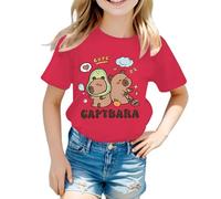 T-Shirt Fille, À Manches Courtes Et Col Rond pour, Imprimé Animal De Dessin Animé, Ample Et Décontracté, Couleur Vive Et Durable