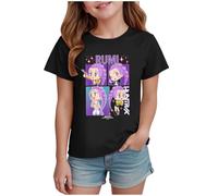 T Shirt Fille Garçon Kpop D-Demon H-Hunters Saja Boys Tee Shirts Manche Courte Col Rond Graphique Décontracté Comfortable T-Shirt pour Enfants 2025 Merch Kpop T-Shirts Manches Courtes pour Fille Tee