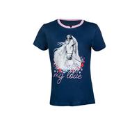 T-shirt fille HKM Horse Spirit Bleu 5/6 ans
