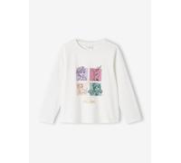 T-shirt fille manches longues Disney La Reine des Neiges 2 écru 3A