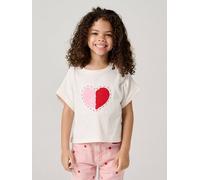 VERTBAUDET T-Shirt Fille Motifs Sequins écru 6A