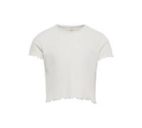 T-shirt fille Only kids manches courtes Col rond Nella Blanc 9/10 ans