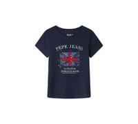 T-shirt fille Pepe Jeans Flag Bleu 16 ans