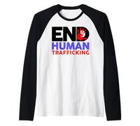 T-Shirt Fin à la traite des êtres Humains Manche Raglan
