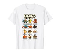 T-Shirt Fishes of The World Poissons du Monde Aquarium Océan T-Shirt
