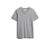 T-shirt flammÃ© Ã col V et bords bruts Superdry Gris L