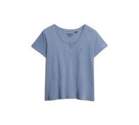 Superdry - Studios Slub Emb Vee Tee - T-shirt femme Tidal Blue - M