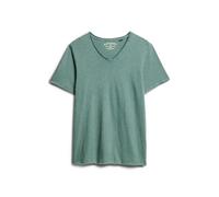 T-shirt flammÃ© Ã col V et bords bruts Superdry Vert XL