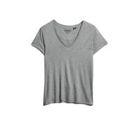 Superdry Studios Slub Embroidered Vee Short Sleeve T-shirt Gris 2XL Femme