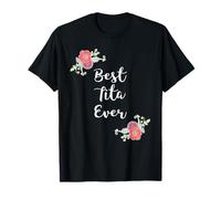 T-shirt Floral Best Tita Ever - Espagnol ou Filipino Aunt T-Shirt