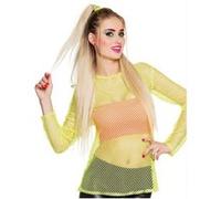 T-Shirt Fluo Jaune Années 80 Femme Taille Unique Jaune