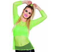 T-Shirt Fluo Vert Années 80 Femme Taille Unique Vert