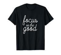 T-shirt « Focus on the Good » avec inscription Happy Thoughts T-Shirt