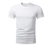 T-shirt fonctionnel blanc à manches courtes pour homme et séchage rapide Rashguard léger respirant T-shirt de compression à séchage rapide pour homme T-shirt fonctionnel de protection à manches