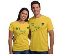 T-shirt Foot Brésil Jaune mixte - Maillot Sport Supporter 10 - - Jaune L