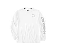 T-shirt Force Sun Defender Manches Longues - Blanc WHT - CARHARTT - 107202 XXXL