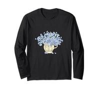 T-shirt Forget-Me-Not en forme de fleur botanique Manche Longue