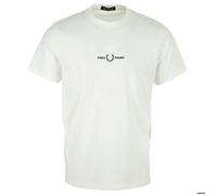 Fred Perry T-shirt M4580 brodé blanc manches courtes Homme XXL