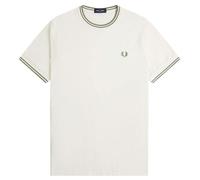 T-Shirt - FRED PERRY - FP À Double Pointe - Beige - Manches Courtes - Coton S