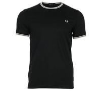 T-shirt hommes Fred Perry TWIN TIPPED T-SHIRT Noir EU L