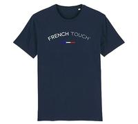 T Shirt French Touch #2 - pour Homme - Imprimé en France - Coton 100% Bio - Cadeau Anniversaire French Touch Original Rigolo (Marine, M)