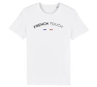 T Shirt French Touch #2 - pour Homme - Imprimé en France - Coton 100% Bio - Cadeau Anniversaire French Touch Original Rigolo (Blanc, M)