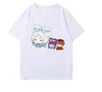 T-Shirt Frieren Anime Beyond Journey's End Frieren Fern Himmel Stark Noir/Blanc T-Shirts avec Motif Merch Cadeaux Adolescents Femmes Hommes