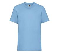 T-shirt Fruit of the Loom, bleu ciel, 7-8 ans