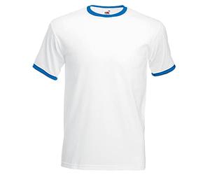 T-shirt Fruit Of The Loom Ringer - Blanc - XL