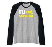 T-Shirt Fuck Cancer - Fuck Sarcoma Cancer Awareness Manche Raglan