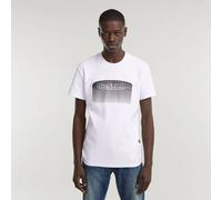 T-shirt G-Star Stacked old skool logo Blanc L