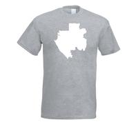 T-Shirt Gabon Contour Pour Hommes Funshirt Imprimé Design