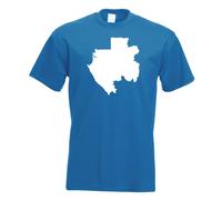 T-Shirt Gabon Contour Pour Hommes Funshirt Imprimé Design