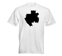 T-Shirt Gabon Contour Pour Hommes Funshirt Imprimé Design