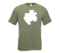 T-Shirt Gabon Contour Pour Hommes Funshirt Imprimé Design