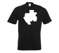 T-Shirt Gabon Contour Pour Hommes Funshirt Imprimé Design