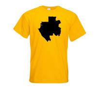 T-Shirt Gabon Contour Pour Hommes Funshirt Imprimé Design