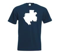 T-Shirt Gabon Contour Pour Hommes Funshirt Imprimé Design