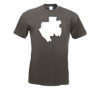 T-Shirt Gabon Contour Pour Hommes Funshirt Imprimé Design