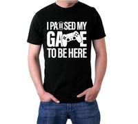 T-Shirt Gamer Graphique Humour - 100% Coton - T-Shirt Geek Noir pour Homme & Enfant - Manches Courtes - Cadeau Jeux Vidéo