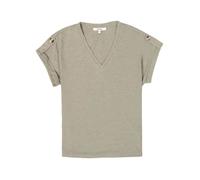 T-shirt - GARCIA - Droit - Col V - Manches courtes - Synthétique - Vert M