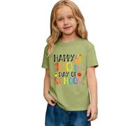 T-Shirt Garcon 17 Ans,T-Shirt à Manches Courtes Imprimé Floral pour Filles Col Rond Mignon Et DéContracté Blouse Douce Et Confortable pour Les Tout-Petits Les Jeunes Et Les Adolescentes