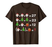 T-shirt garçon 2026 T-shirt mathématiques drôle pour garçons - T-shirt graphique cool avec design arithmétique humoristique Couleur unie Manches courtes Hauts noirs, marron, 12-16 ans