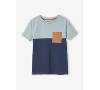 VERTBAUDET T Shirt Garçon Coloblock Manches Courtes Jean Ardoise 5A