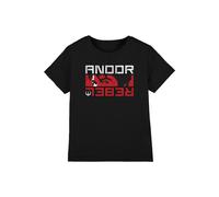 T-shirt garçon coton - Star Wars andor rebel spy noir 7/8A
