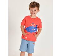 T-shirt Garçon En Maille Avec Imprimé Baleine Rouge 6A