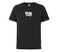 T-shirt Garçon Junior En Coton Imprimé Devant Et Dos Boris Noir/blanc/jaune 10A