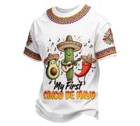 T-Shirt Garçon Manches Courtes Col Rond Coton Doux Respirant Léger Confortable Agréable Idéal Quotidien École Loisirs Jeu Polyvalent Classique Moderne Parfait Souple Tendance (White, 10-11 Years)