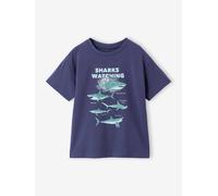 VERTBAUDET - T-Shirt Garçon Coton Animaux Manches Courtes - Bleu - 6A